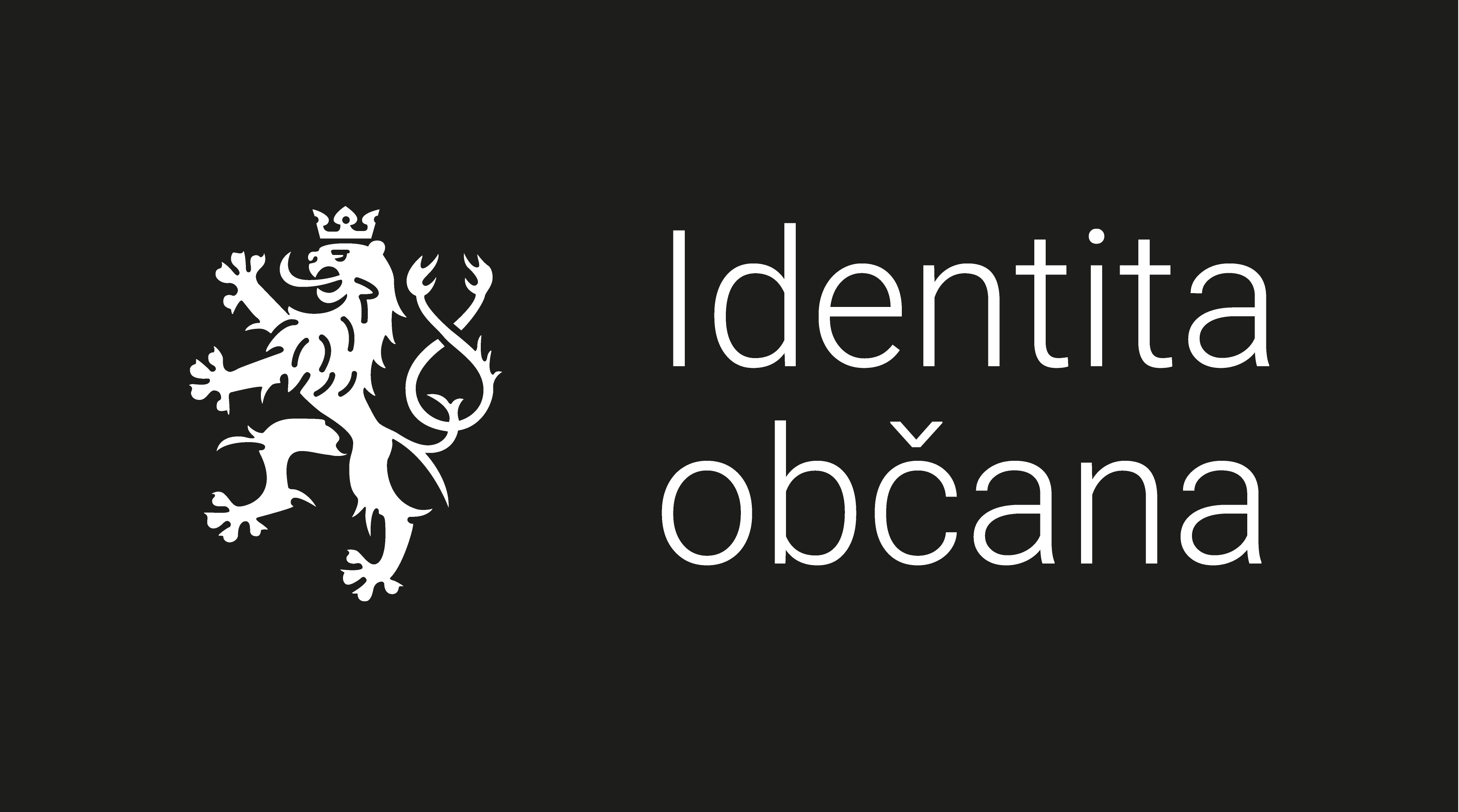 Logo Identity občana ve formátu černý negativ